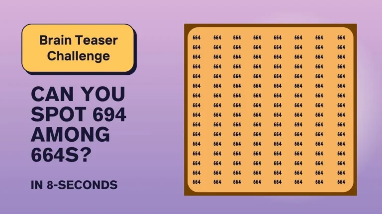 Brain Teaser Challenge: Can You Spot 694 Among 664s in 8-Seconds?