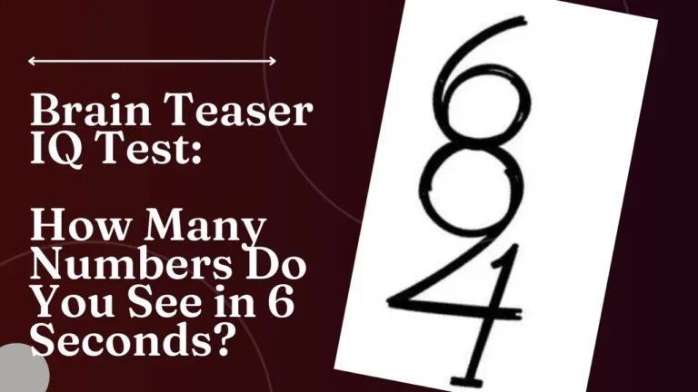 Brain Teaser IQ Test