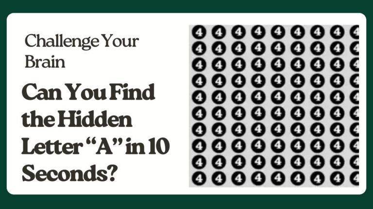 spot the letter A puzzel